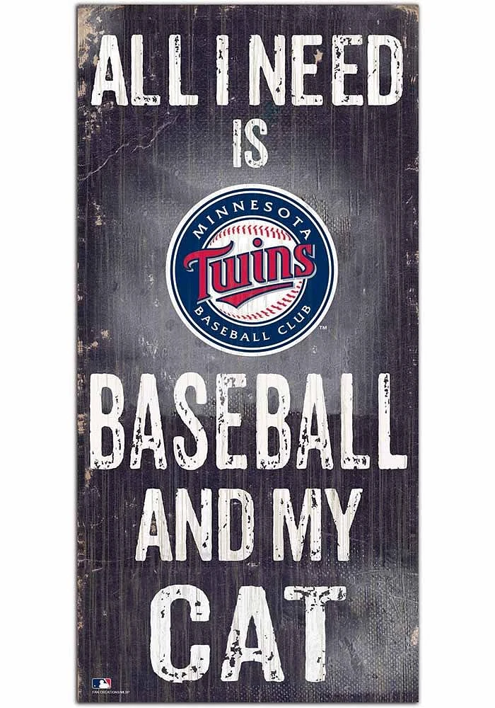 Minnesota Twins Baseball and My Cat Sign