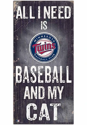 Minnesota Twins Baseball and My Cat Sign