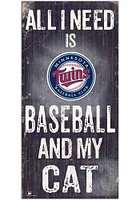 Minnesota Twins Baseball and My Cat Sign
