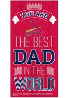 St Louis Cardinals Best Dad in the World Sign