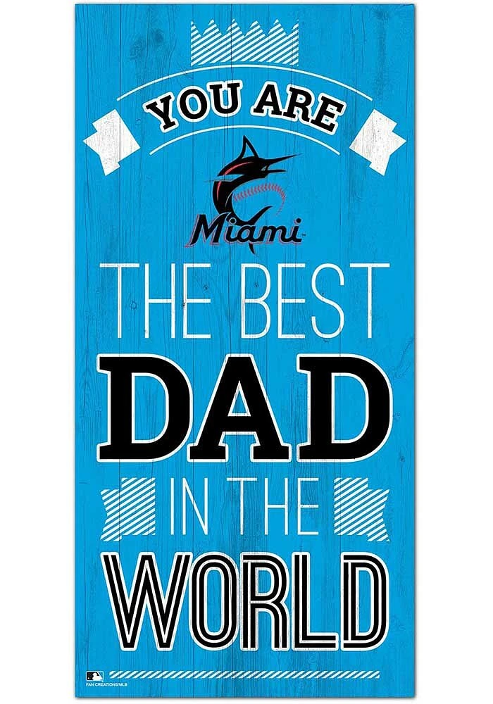 Miami Marlins Best Dad in the World Sign