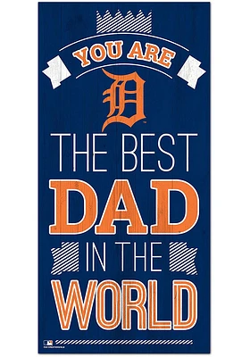 Detroit Tigers Best Dad in the World Sign