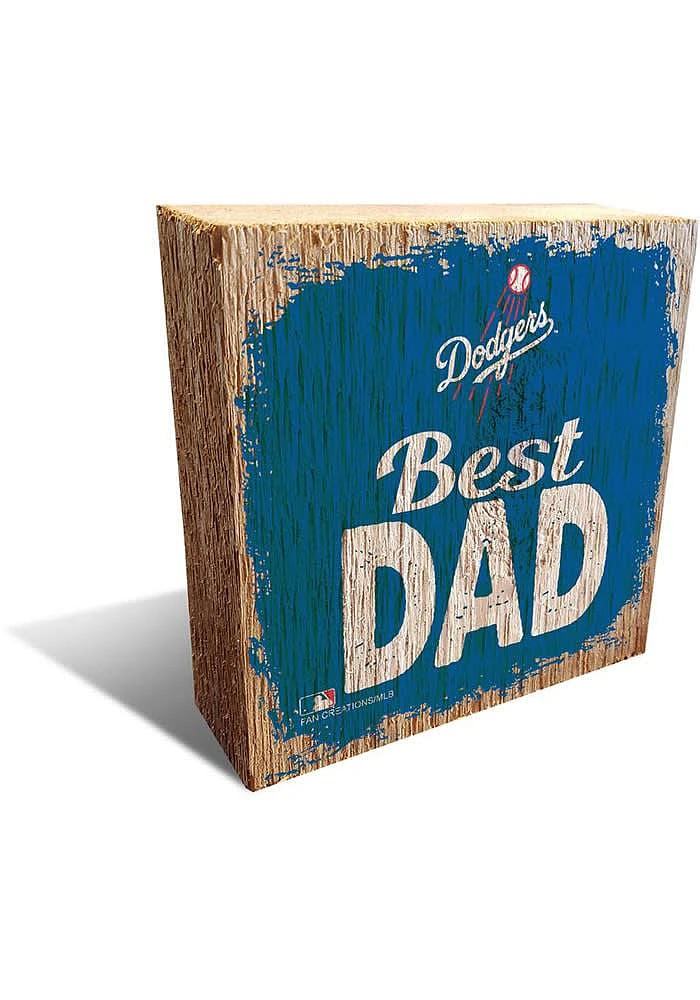 Los Angeles Dodgers Best Dad Block Sign