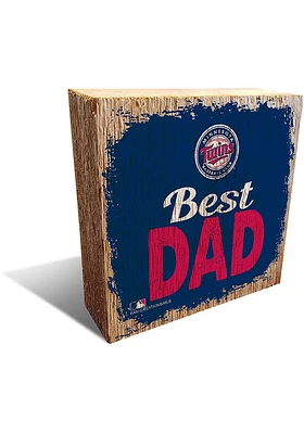 Minnesota Twins Best Dad Block Sign