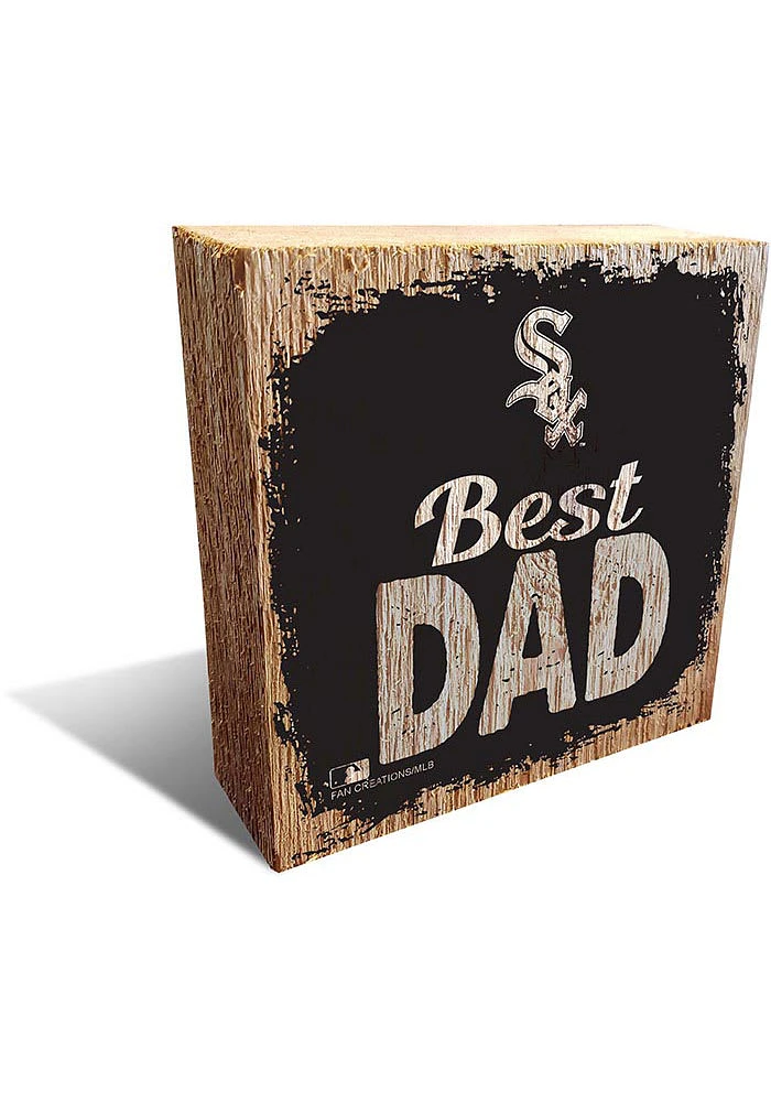 Chicago White Sox Best Dad Block Sign