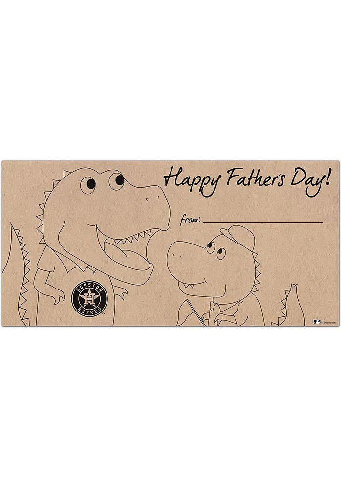 Houston Astros Fathers Day Coloring Sign