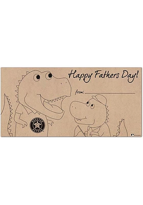 Houston Astros Fathers Day Coloring Sign