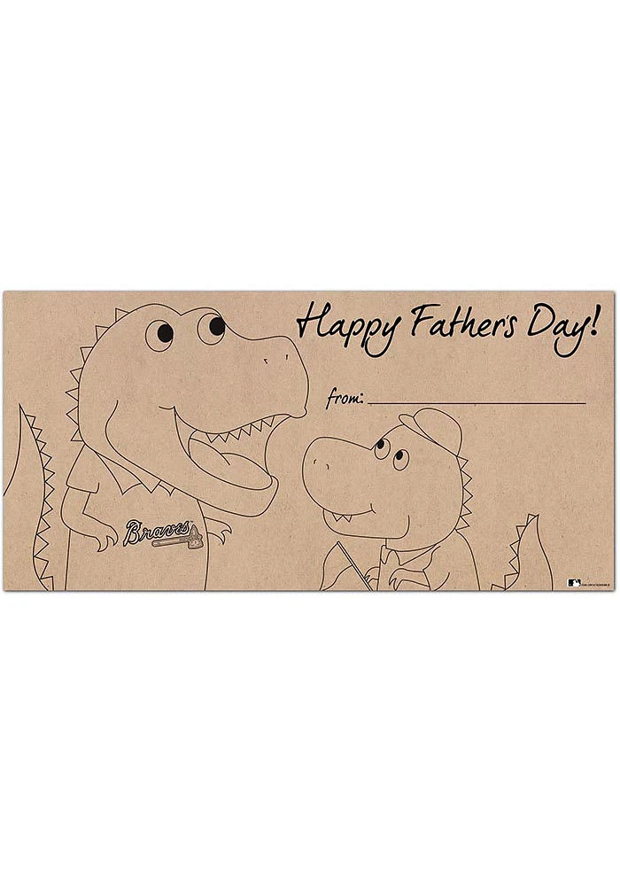 Atlanta Braves Fathers Day Coloring Sign