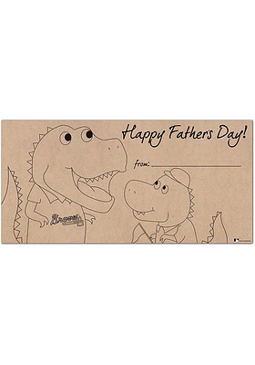 Atlanta Braves Fathers Day Coloring Sign