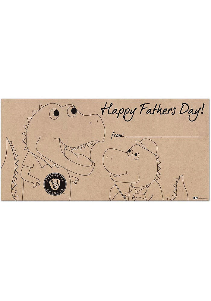 Milwaukee Brewers Fathers Day Coloring Sign