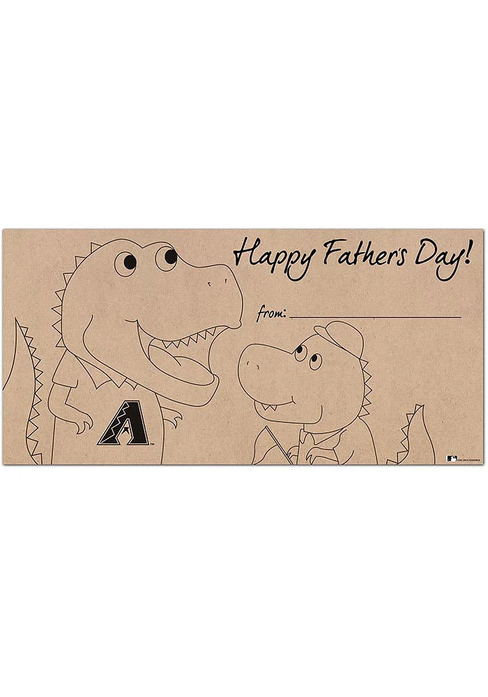 Arizona Diamondbacks Fathers Day Coloring Sign