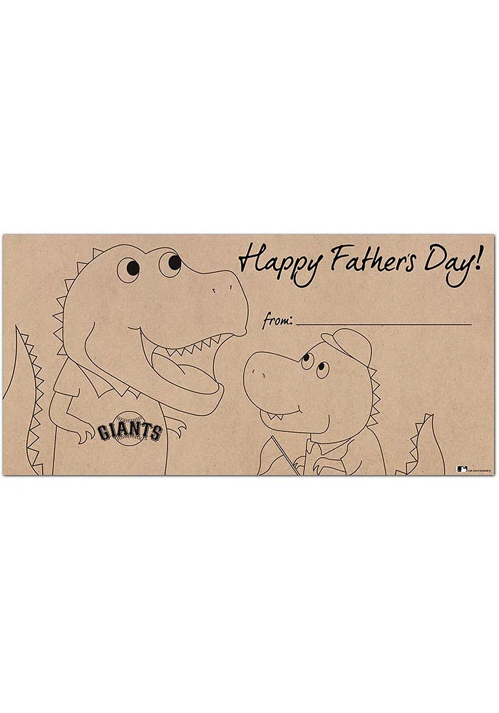 San Francisco Giants Fathers Day Coloring Sign