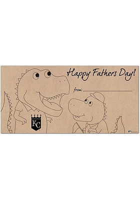 Kansas City Royals Fathers Day Coloring Sign - Blue
