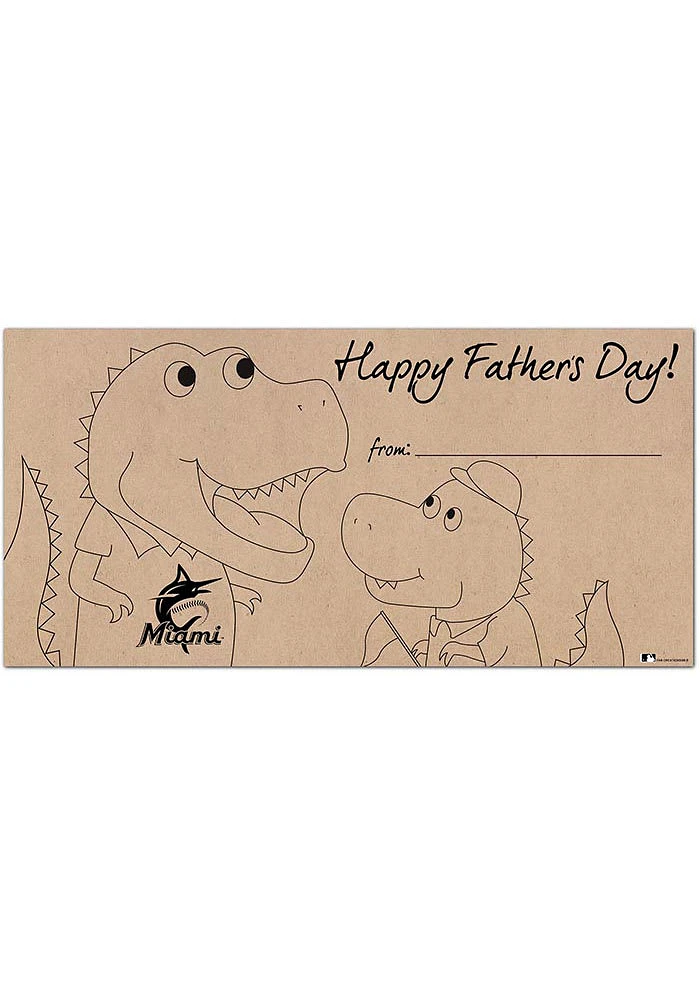 Miami Marlins Fathers Day Coloring Sign