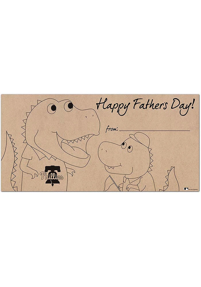 Philadelphia Phillies Fathers Day Coloring Sign