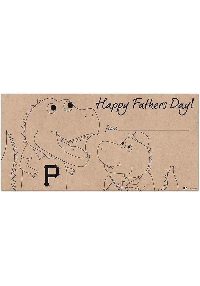 Pittsburgh Pirates Fathers Day Coloring Sign