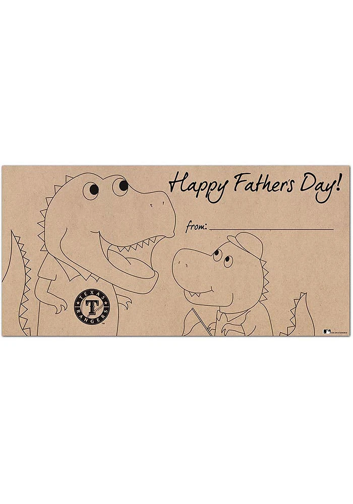 Texas Rangers Fathers Day Coloring Sign