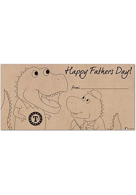 Texas Rangers Fathers Day Coloring Sign