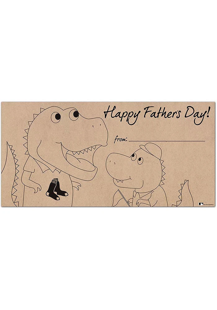 Boston Red Sox Fathers Day Coloring Sign