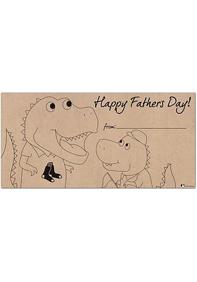 Boston Red Sox Fathers Day Coloring Sign