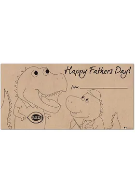 Cincinnati Reds Fathers Day Coloring Sign