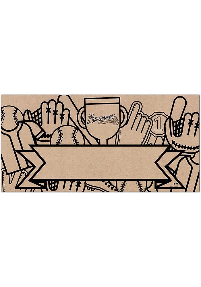 Atlanta Braves Banner Coloring Sign