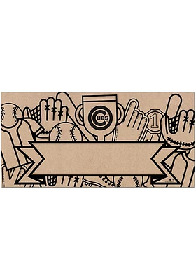 Chicago Cubs Banner Coloring Sign