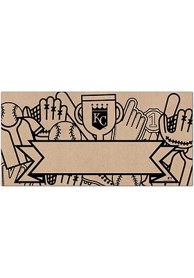 Kansas City Royals Banner Coloring Sign - Blue
