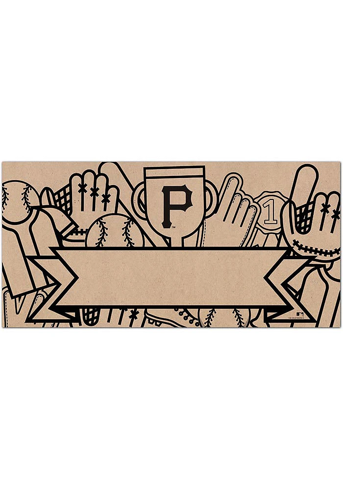 Pittsburgh Pirates Banner Coloring Sign