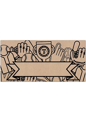 Texas Rangers Banner Coloring Sign