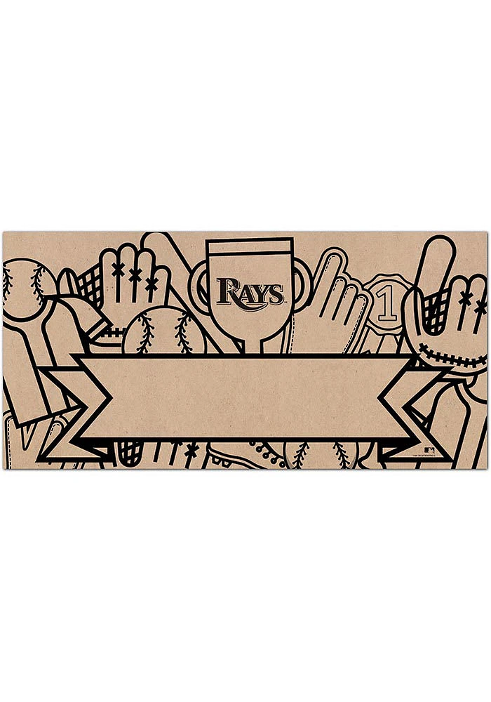 Tampa Bay Rays Banner Coloring Sign
