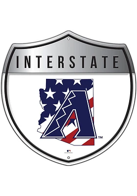 Arizona Diamondbacks 12 Inch Patriotic Interstate Metal Sign
