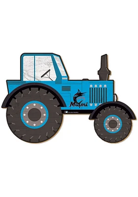 Miami Marlins Tractor Cutout Sign