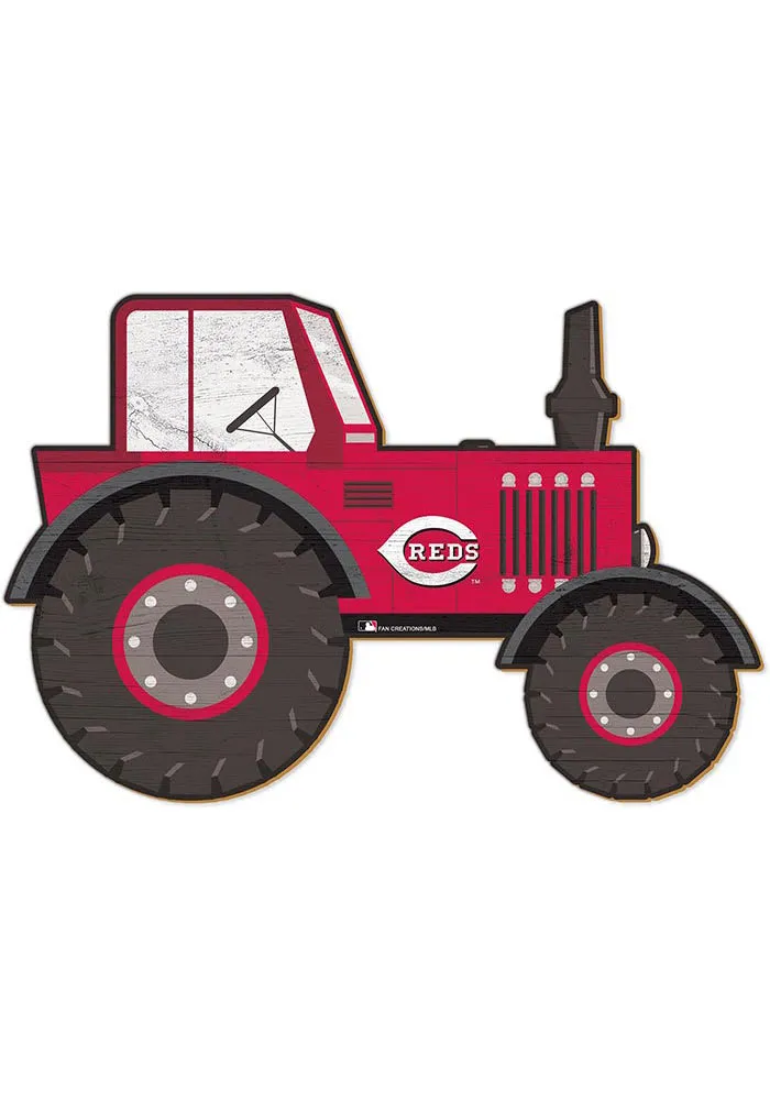 Cincinnati Reds Tractor Cutout Sign