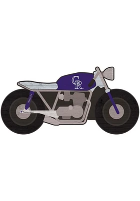 Colorado Rockies Motorcycle Cutout Sign