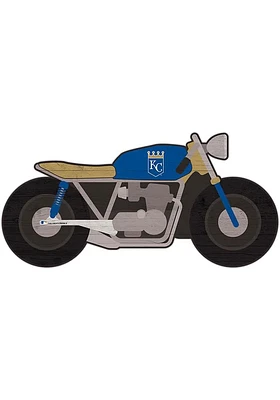 Kansas City Royals Motorcycle Cutout Sign - Blue