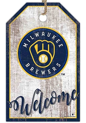 Milwaukee Brewers Welcome Team Tag Sign