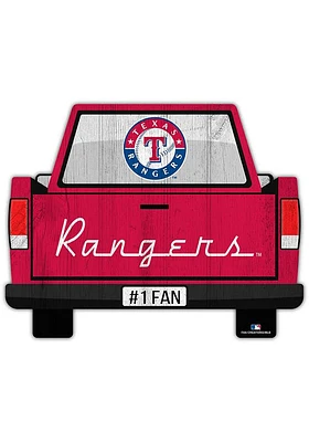 Texas Rangers Truck Back Cutout Sign