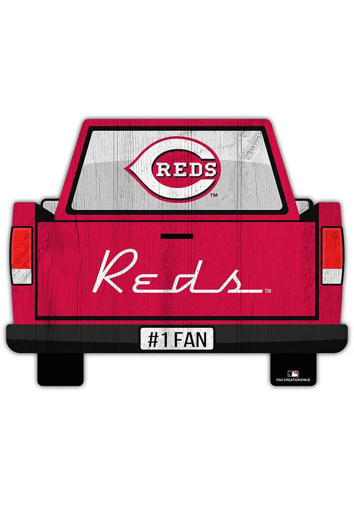 Cincinnati Reds Truck Back Cutout Sign