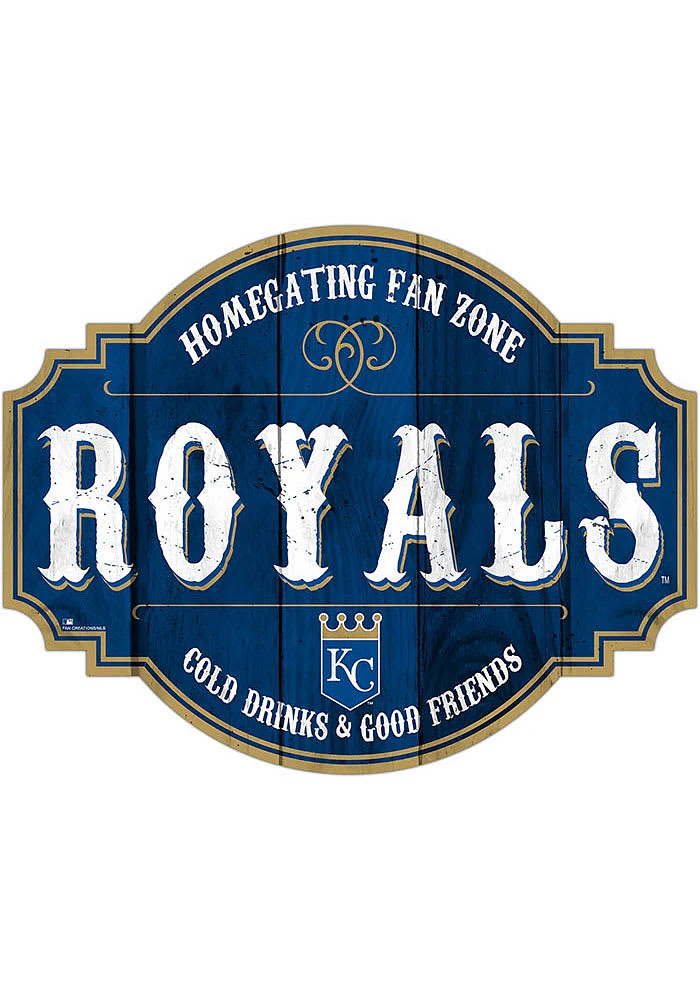 Kansas City Royals 24 Inch Homegating Tavern Sign - Blue
