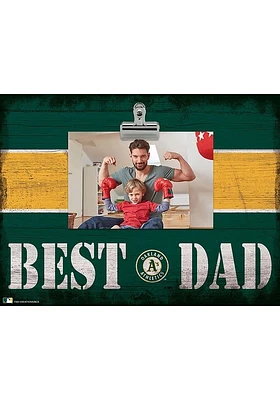 Oakland Athletics Best Dad Striped Clip Picture Frame