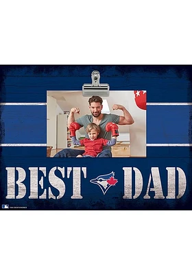 Toronto Blue Jays Best Dad Striped Clip Picture Frame