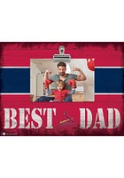 St Louis Cardinals Best Dad Striped Clip Picture Frame