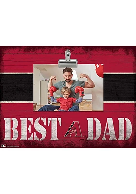 Arizona Diamondbacks Best Dad Striped Clip Picture Frame