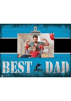 Miami Marlins Best Dad Striped Clip Picture Frame