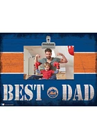 New York Mets Best Dad Striped Clip Picture Frame