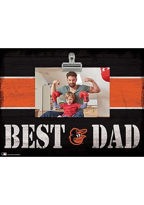 Baltimore Orioles Best Dad Striped Clip Picture Frame