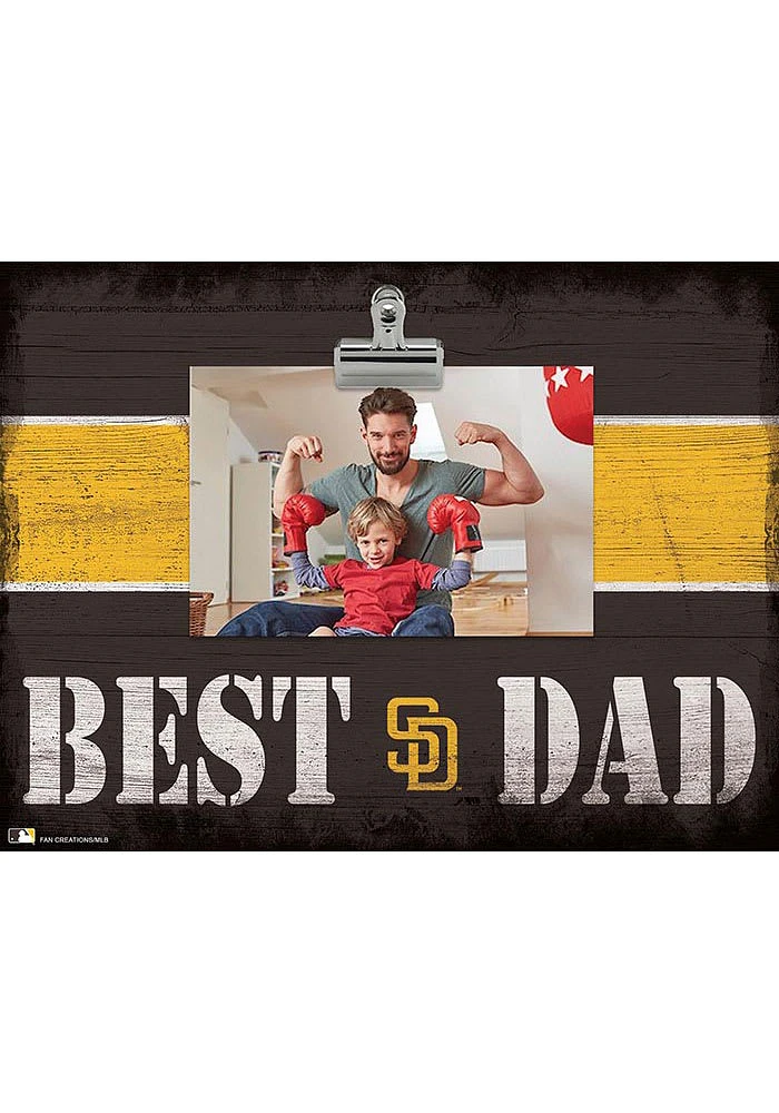 San Diego Padres Best Dad Striped Clip Picture Frame