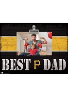 Pittsburgh Pirates Best Dad Striped Clip Picture Frame