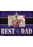 Colorado Rockies Best Dad Striped Clip Picture Frame